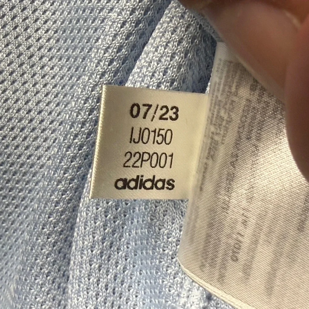 Adidas Primegreen Quarter Zip Pullover Mens XL Light Blue Heather Golf IJ0150